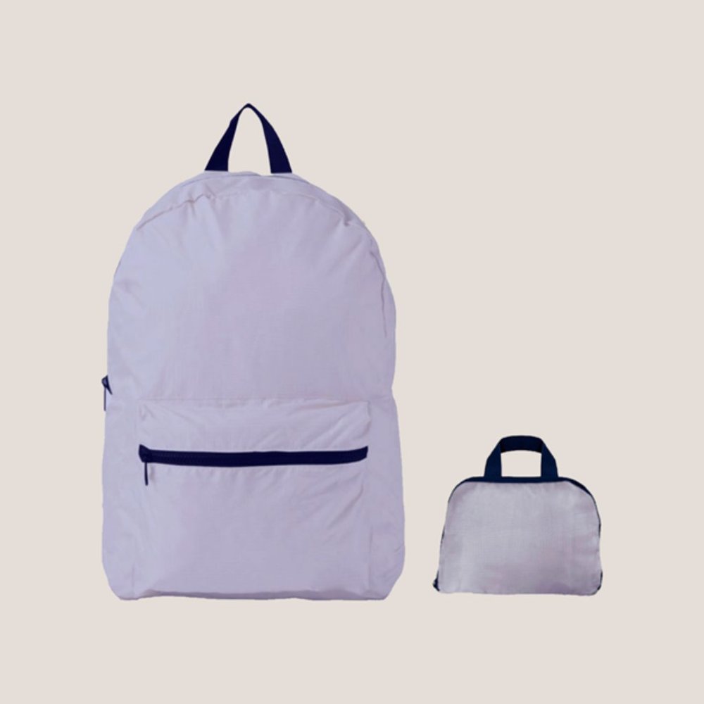 MY TAGALONGS Packable Backpack Lilac & Navy NEW